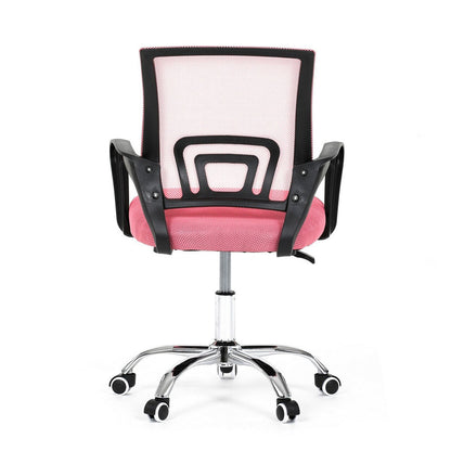 Chaise de Bureau Ergonomique avec Support Lombaire Rose – كرسي مكتب مريح مع دعامة للظهر