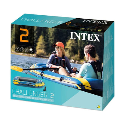 Bateau Gonflables Challenger 2 avec Deux Rames et Pompe Intex 68367NP – قارب كبير مع مجاديف ومضخة
