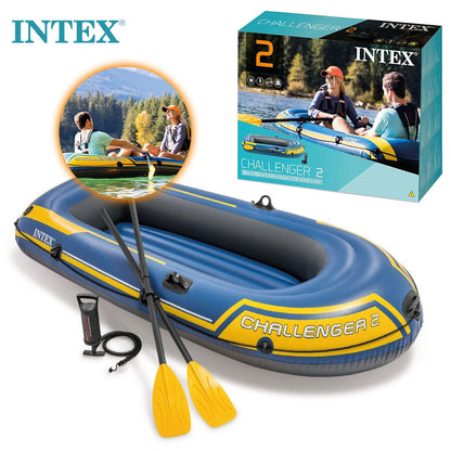 Bateau Gonflables Challenger 2 avec Deux Rames et Pompe Intex 68367NP – قارب كبير مع مجاديف ومضخة تنزوت