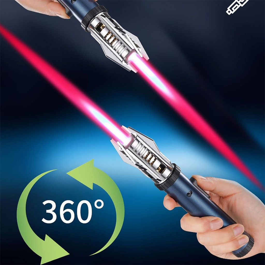 Briquet à flamme droite très puissant coupe-vent – موقد نار محمول