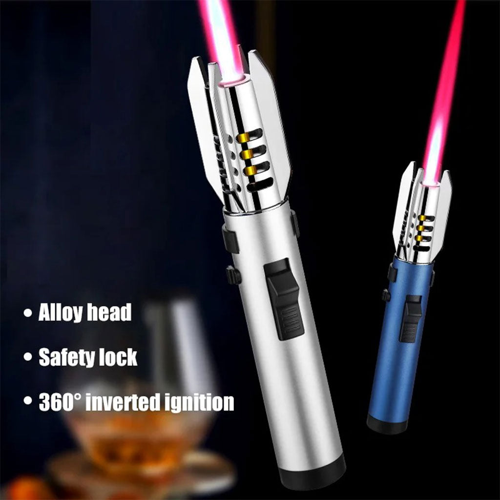 Briquet à flamme droite très puissant coupe-vent – موقد نار محمول