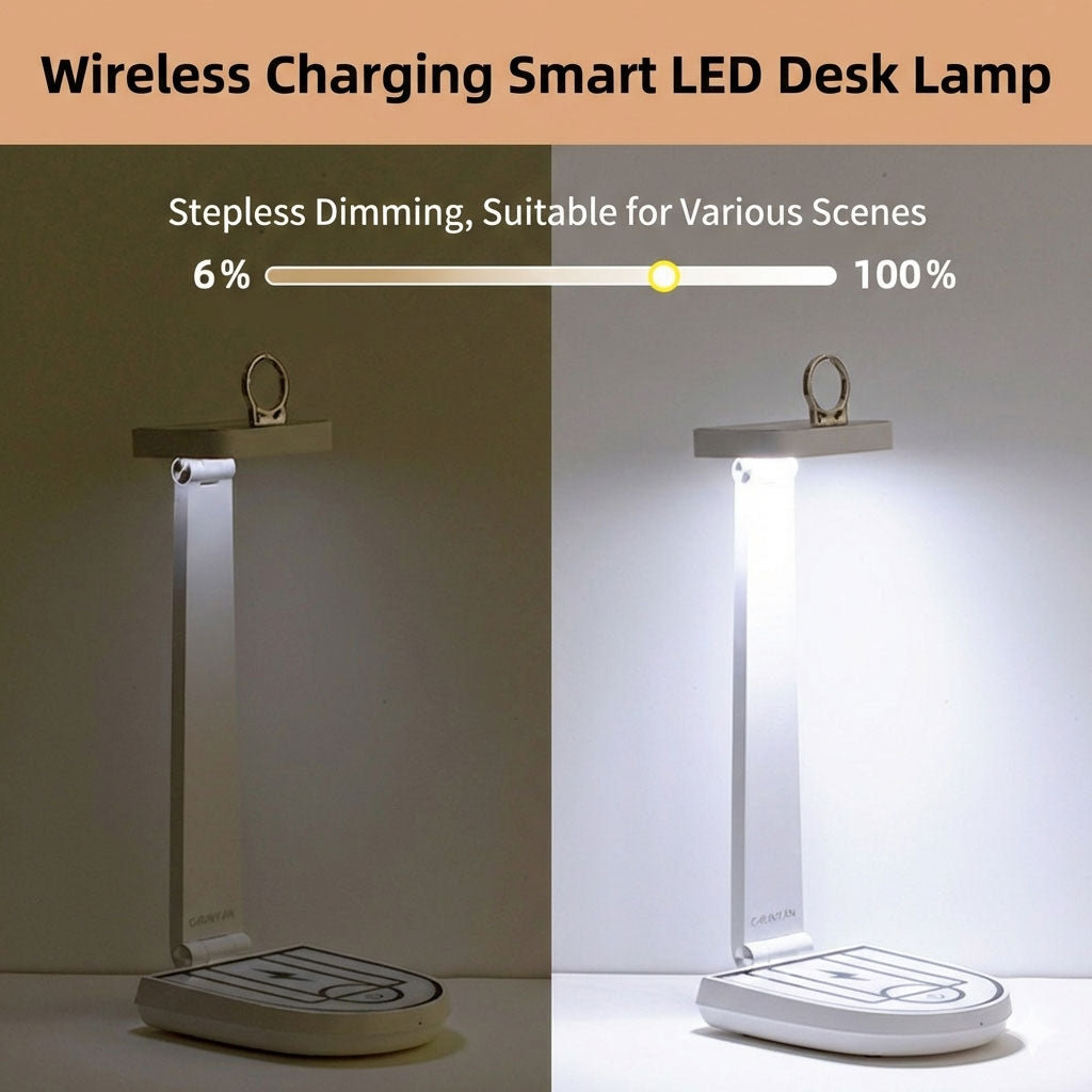 Lampe de bureau et chargeur de téléphone portable sans fil 15 W – مصباح مكتب وشاحن لاسلكي