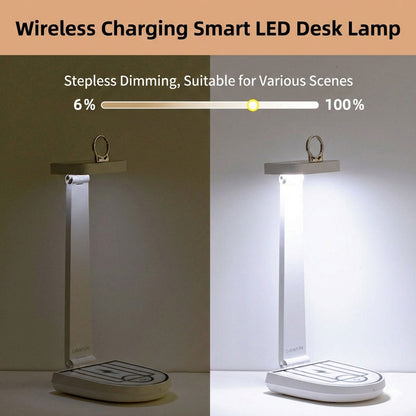Lampe de bureau et chargeur de téléphone portable sans fil 15 W – مصباح مكتب وشاحن لاسلكي