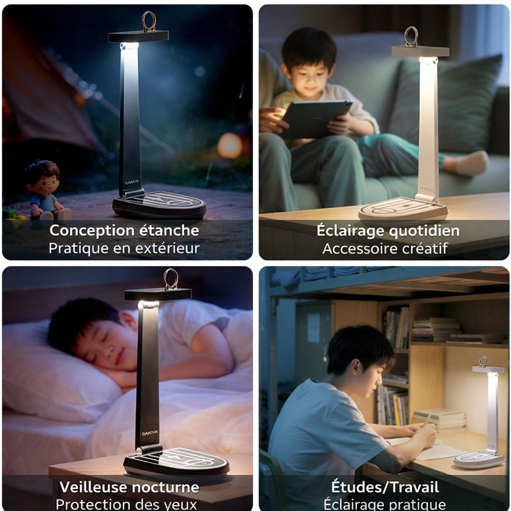 Lampe de bureau et chargeur de téléphone portable sans fil 15 W – مصباح مكتب وشاحن لاسلكي