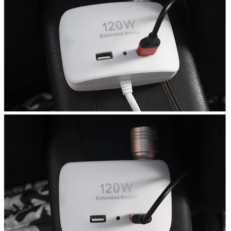 Chargeur de voiture avec 2 USB et 3 allume-cigare 5V