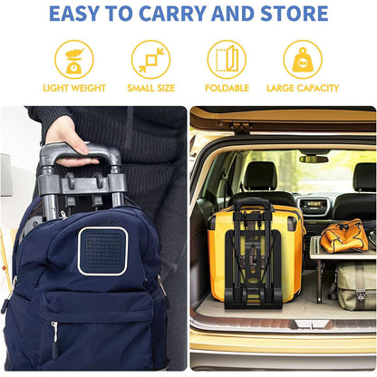Chariot de manutention pliable et léger à 2 roues avec cordes élastiques – عربة خفيفة الوزن وقابلة للطي ذات عجلتين مع حبال مرنة