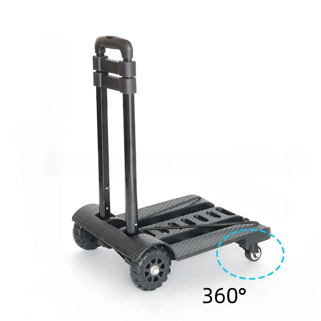 Chariot de manutention pliable et léger à 2 roues avec cordes élastiques – عربة خفيفة الوزن وقابلة للطي ذات عجلتين مع حبال مرنة