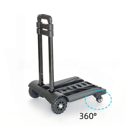 Chariot de manutention pliable et léger à 2 roues avec cordes élastiques – عربة خفيفة الوزن وقابلة للطي ذات عجلتين مع حبال مرنة