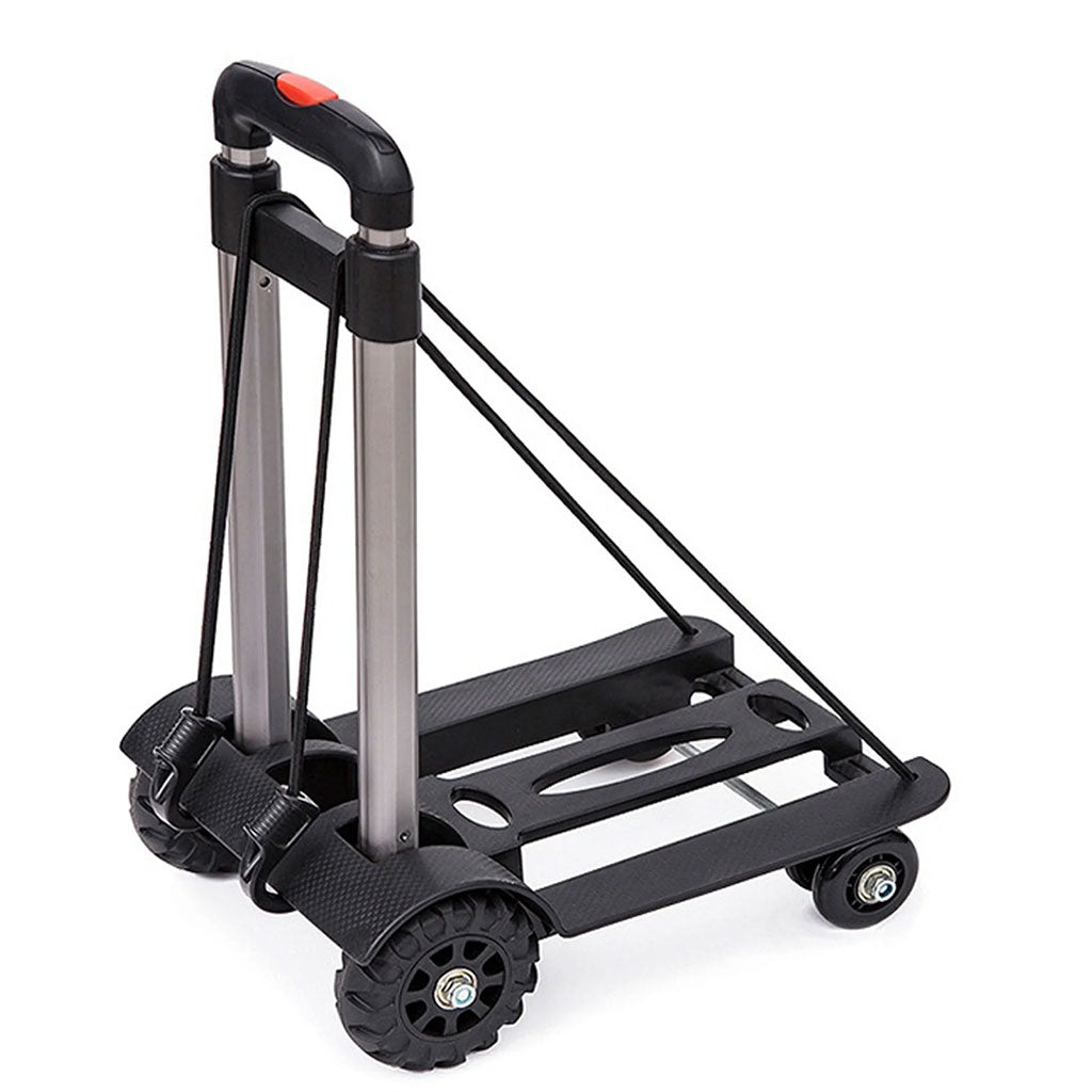 Chariot de manutention pliable et léger à 2 roues avec cordes élastiques – عربة خفيفة الوزن وقابلة للطي ذات عجلتين مع حبال مرنة