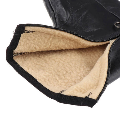 Paire de Chaussettes Chaudes d’hiver unisexes en cuir zippées