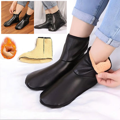 Paire de Chaussettes Chaudes d’hiver unisexes en cuir zippées - تنزوت
