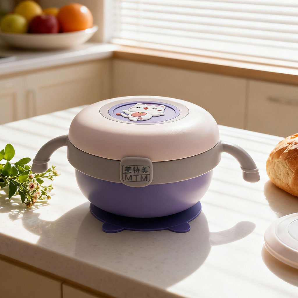 Boîte à Manger pour Enfants avec Couvercle Illustré Design Ludique – علبة حفظ الطعام للأطفال