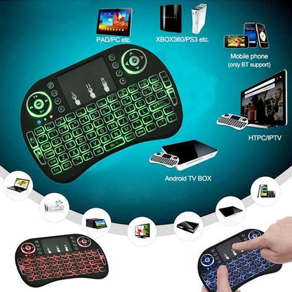 Clavier et Pad sans fil Tricolor rétroéclairé USB multimédia contrôle