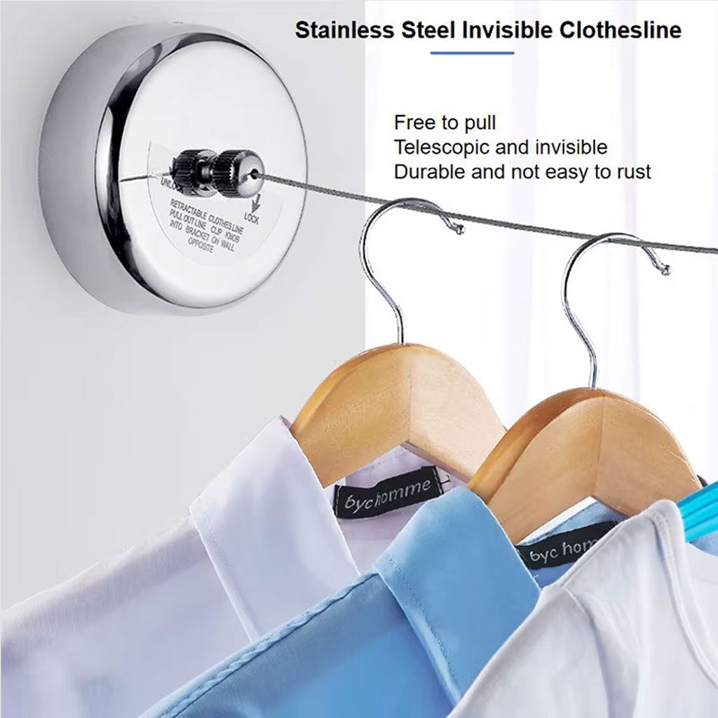 Corde Linge Rétractable en Acier Inoxydable 300cm – علاقة غسيل الملابس