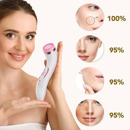 CNAIER Brosse Nettoyante Visage en Profondeur avec 3 embouts – جهاز تنظيف البشرة بعمق