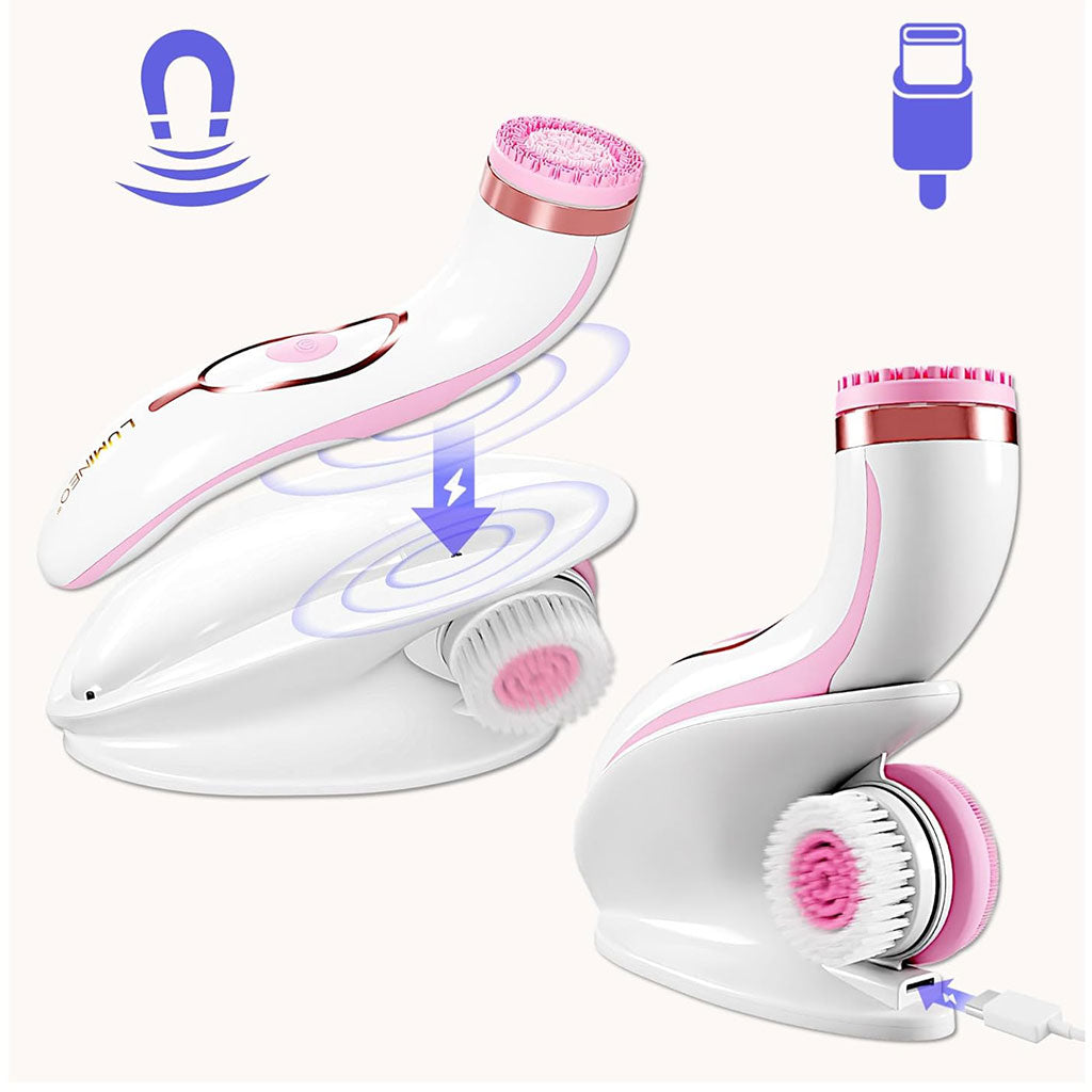 CNAIER Brosse Nettoyante Visage en Profondeur avec 3 embouts – جهاز تنظيف البشرة بعمق