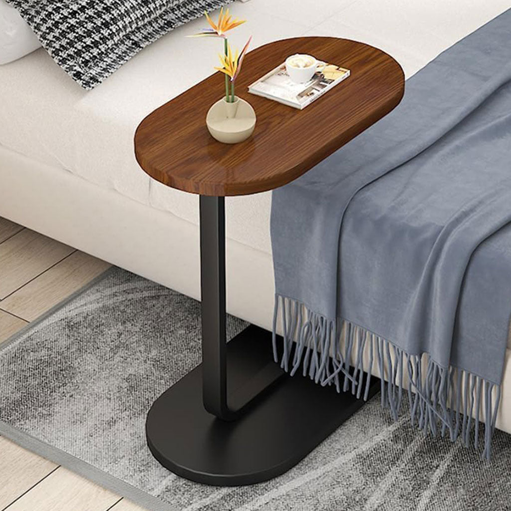 Table d’appoint en bois pour petits espaces en Forme de C – طاولة خشبية للمساحات الضيقة - تنزوت