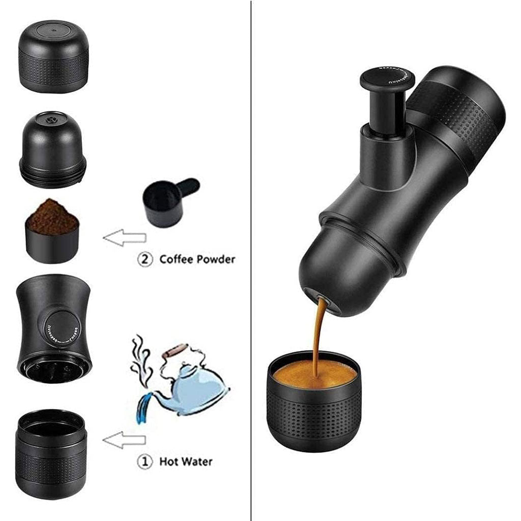 Machine à expresso portable idéale pour le déplacement et et les activités de plein air – ماكينة صنع القهوة محمولة