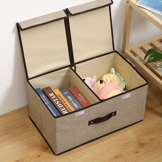 Coffres de rangement pliables en tissu Double ouverture , avec poignées en corde de coton تنزوت