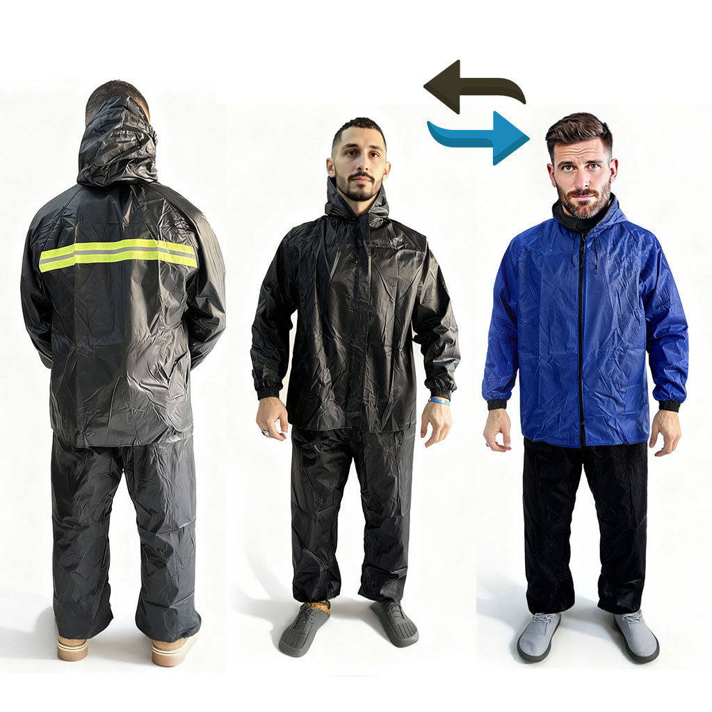 Ensemble De Pluie Imperméable Veste Et Pantalon avec Doublure Intérieure V2 – بدلة مقاومة للماء سميكة - تنزوت