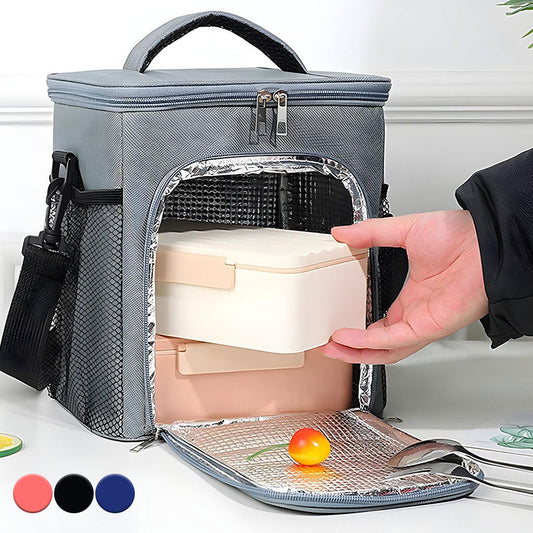 Sac à déjeuner isotherme de grande capacité avec bandoulière تنزوت