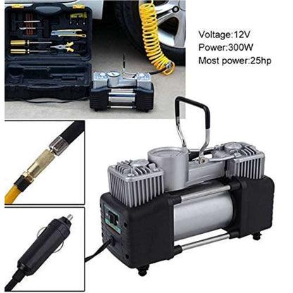 Compresseur d’Air Double Cylindre SHREESAMP avec Kit de réparation 12V -150PSI – مضخة هواء مزدوجة الأسطوانة مع أدوات التصليح