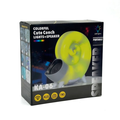 Haut-parleur en forme de Conque Coloré mignon avec lumières RGB