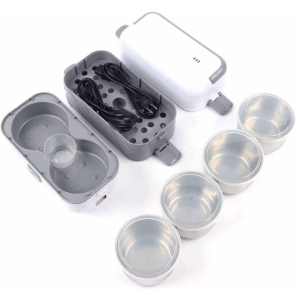 Boîte à Lunch Électrique Portable avec 2 Récipients Amovibles en Acier Inoxydable – علبة تسخين طعام