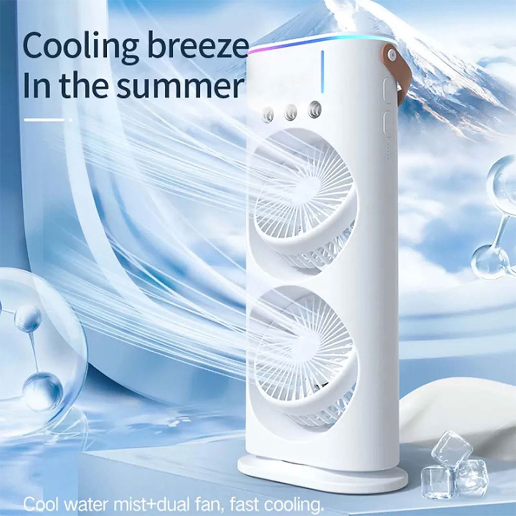 Refroidisseur Portable à Double Ventilateur – جهاز تبريد محمول