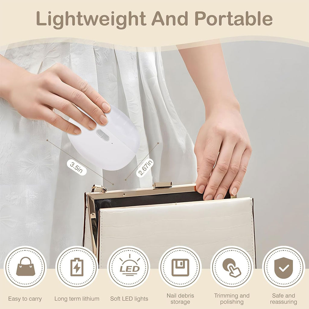 Coupe-ongles électrique 2 en 1 avec lumière LED – جهاز تقليم الأظافر للصغار والكبار