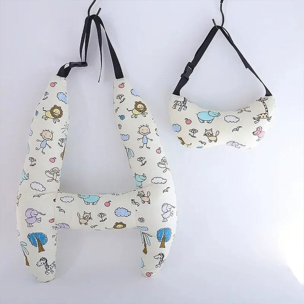 Oreiller de voyage et Sécurité pour enfant et adulte, support de tête en forme de H