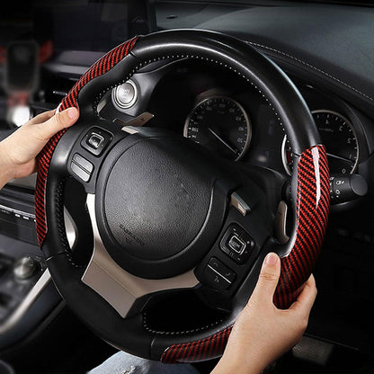 Couvre volant de voiture en fibre de carbone de haute qualité – غطاء عجلة القيادة