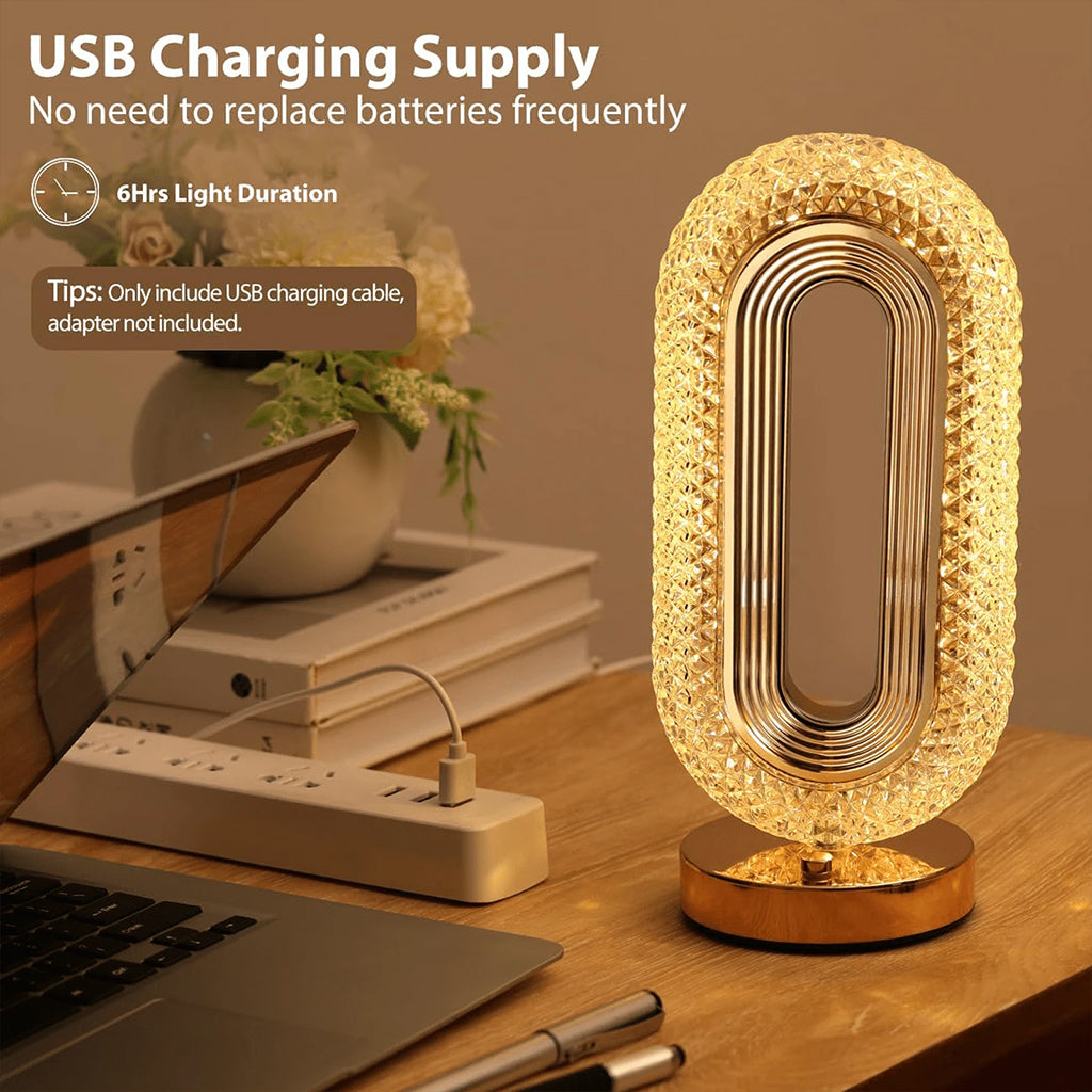 Lampe de table décorative LED forme œil d'étoile (1 pièce)