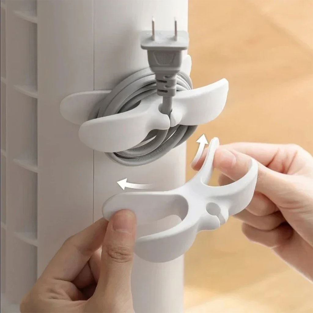 Support Enrouleur de Câble 6Pcs Facile à Installer – مثبت ومنظم كابلات