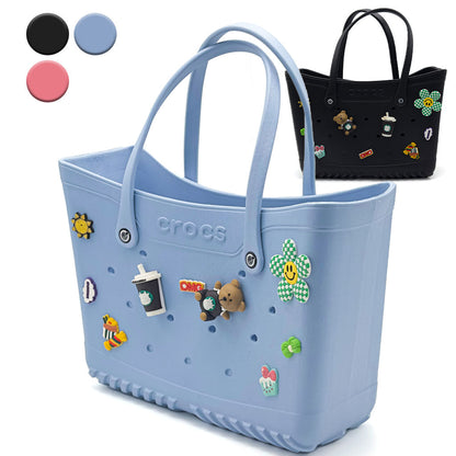 Crocs Sac fourre-tout de plage pour femmes imperméable – حقيبة نسائية للنزهات تنزوت