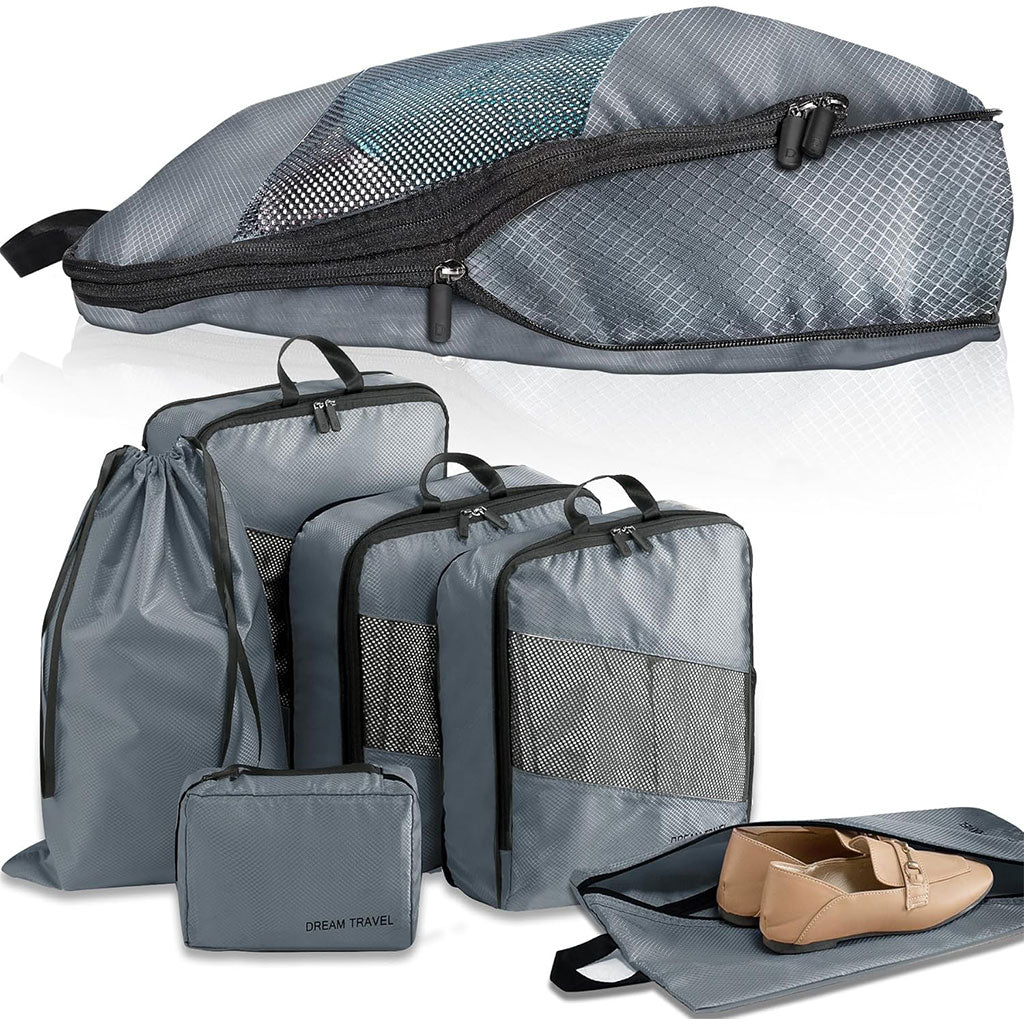 Lot de 6 sacs de voyage et compression extensibles pour valises
