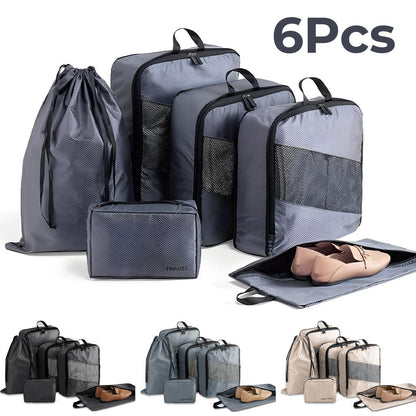 Lot de 6 sacs de voyage et compression extensibles pour valises تنزوت