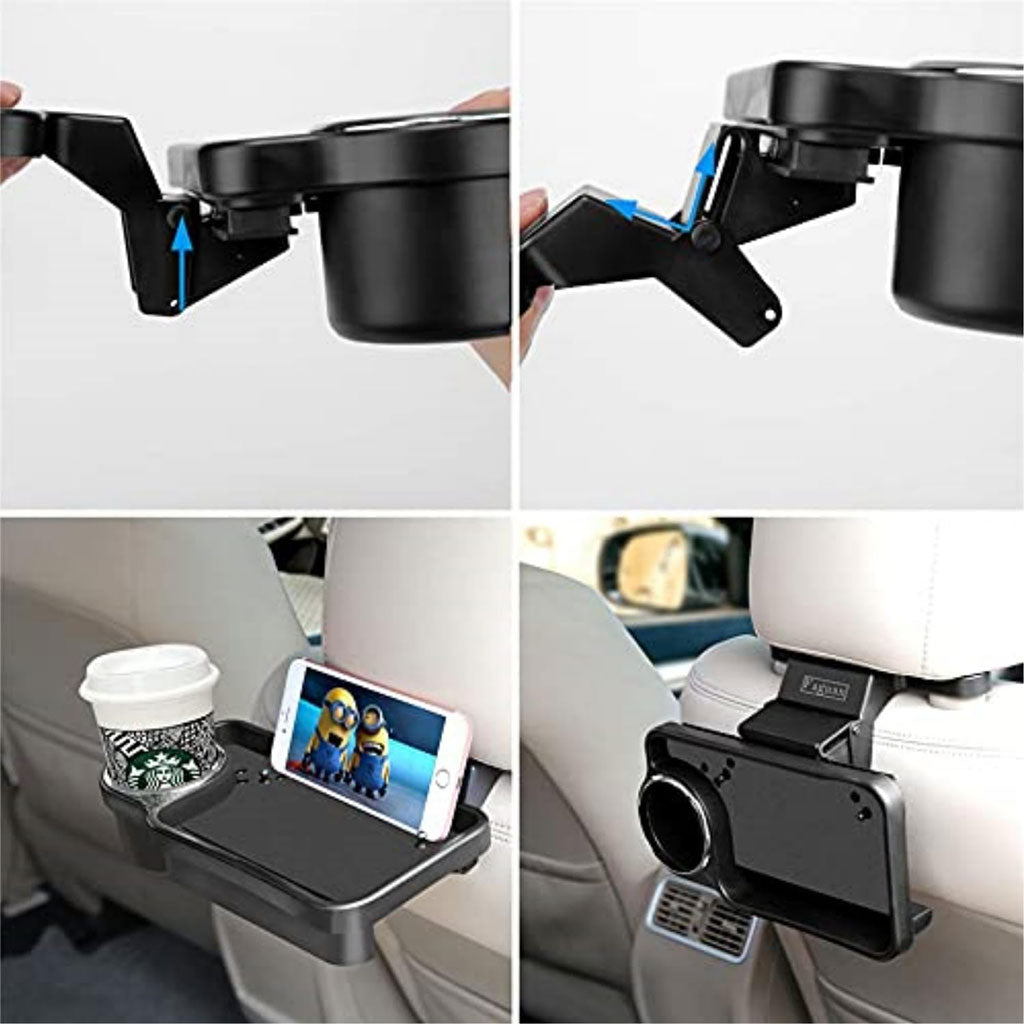 Porte-gobelet pliable pour siège auto arrière – حامل مشروبات للمقعد الخلفي