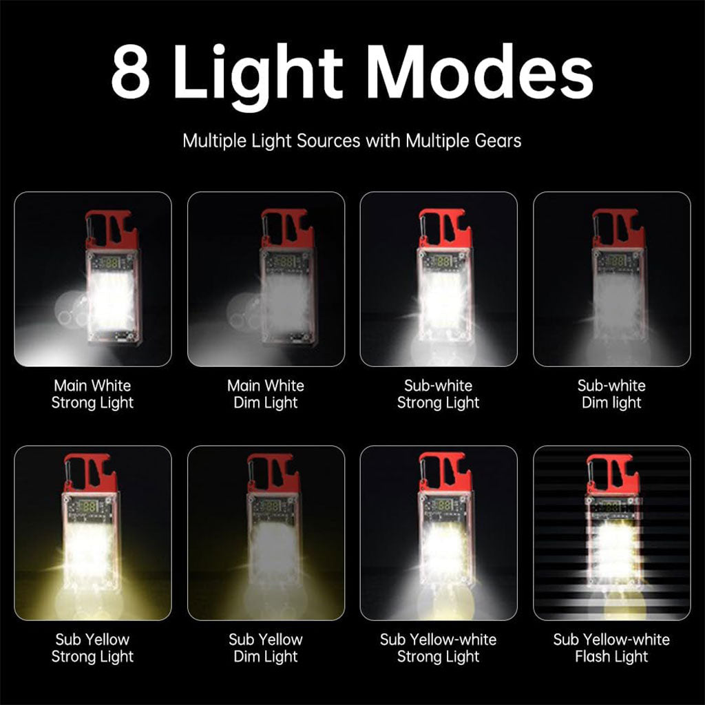 Lampe de poche COB 1000 lumens multifonction avec 6 modes d’éclairage – مصباح متعدد الوظائف