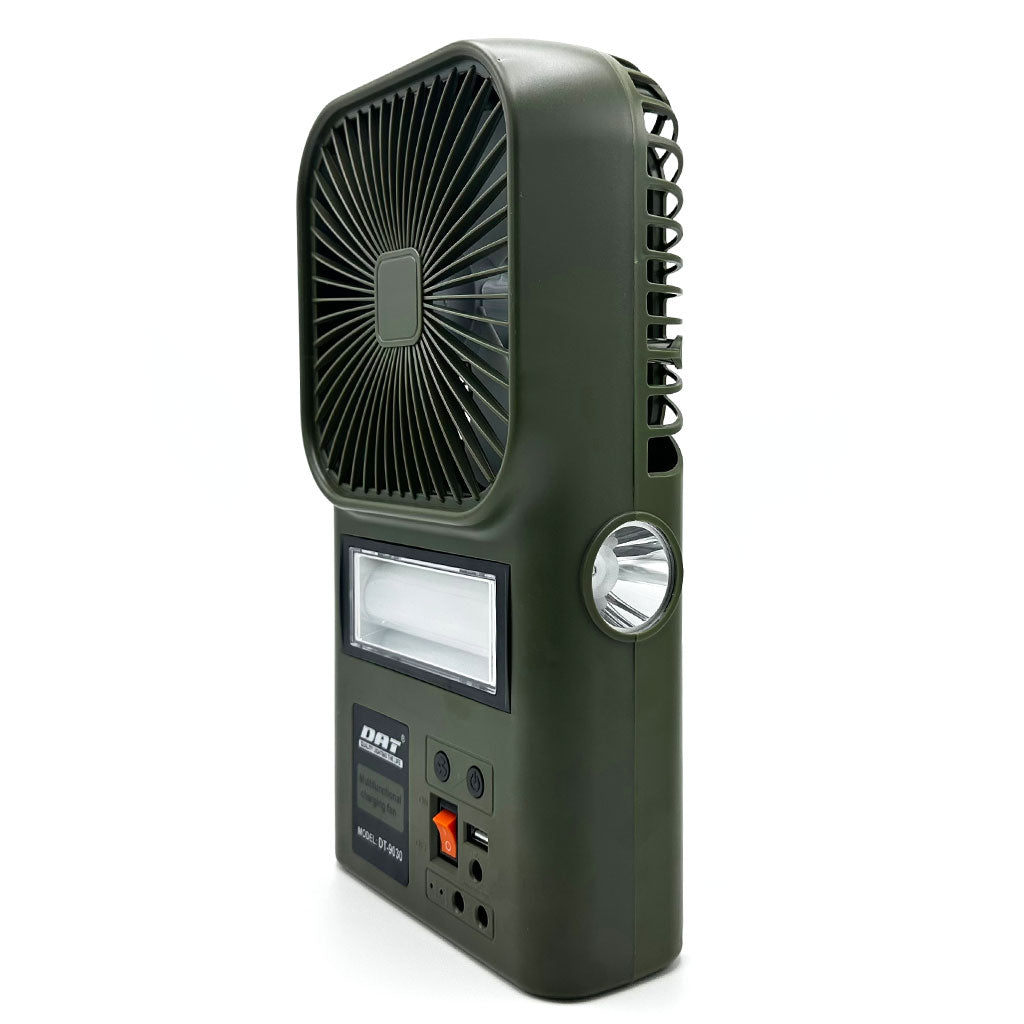 Kit Ventilateur et Lampe avec Panneau Solaire Multifonctionnel DT-9030 – طقم مروحة ومصباح متعدد الإستعمالات