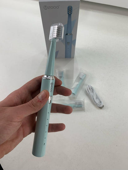 Brosse À Dents Électrique Sonique avec 4 Têtes et 5 Modes – فرشاة أسنان