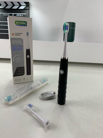 Brosse à dents électrique sonique 6 modes réglables avec 4 têtes – فرشاة أسنان