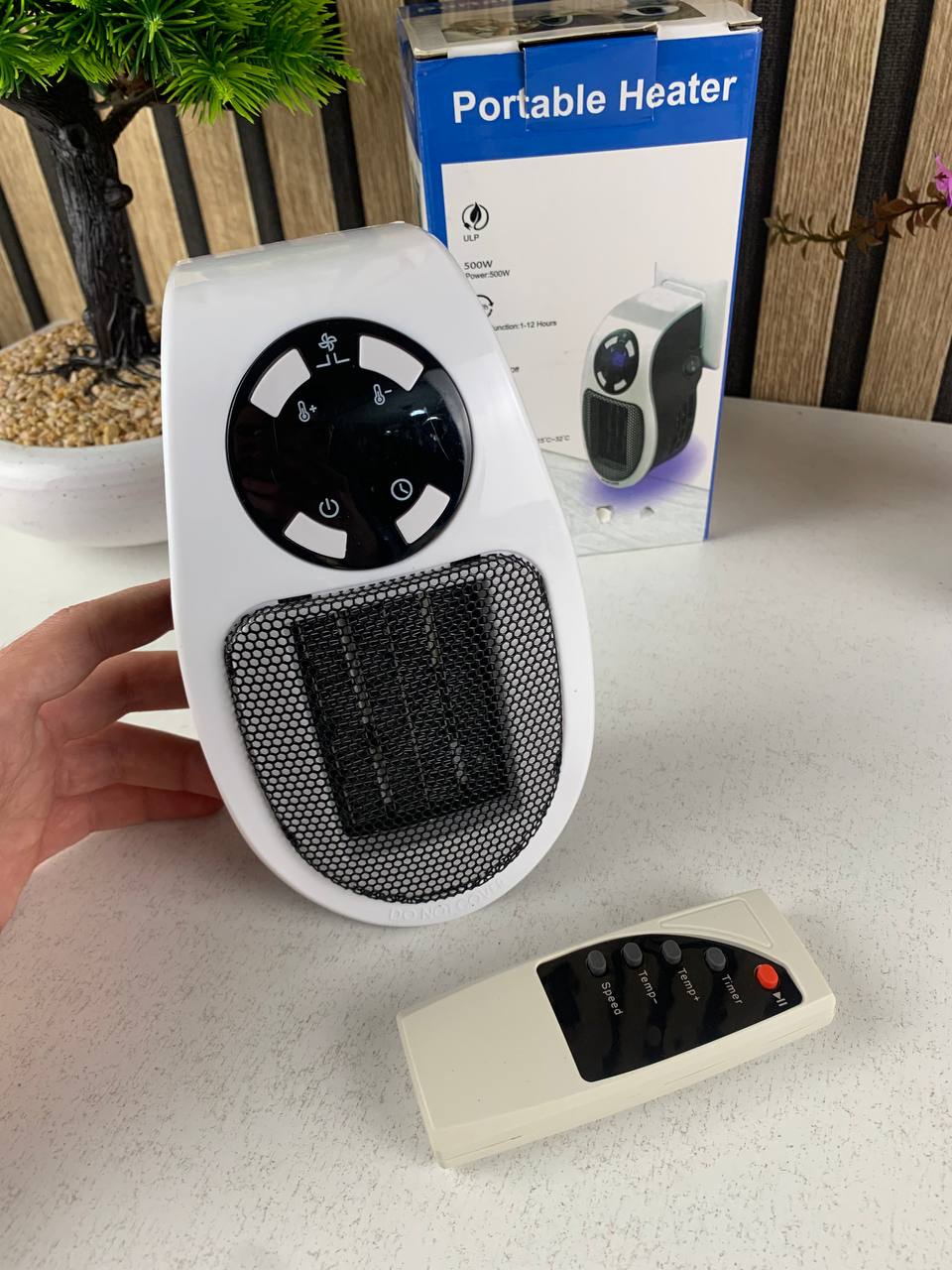 Mini Chauffage Mural Électrique 500W + Télécommande – سخان كهربائي صغير للحائط