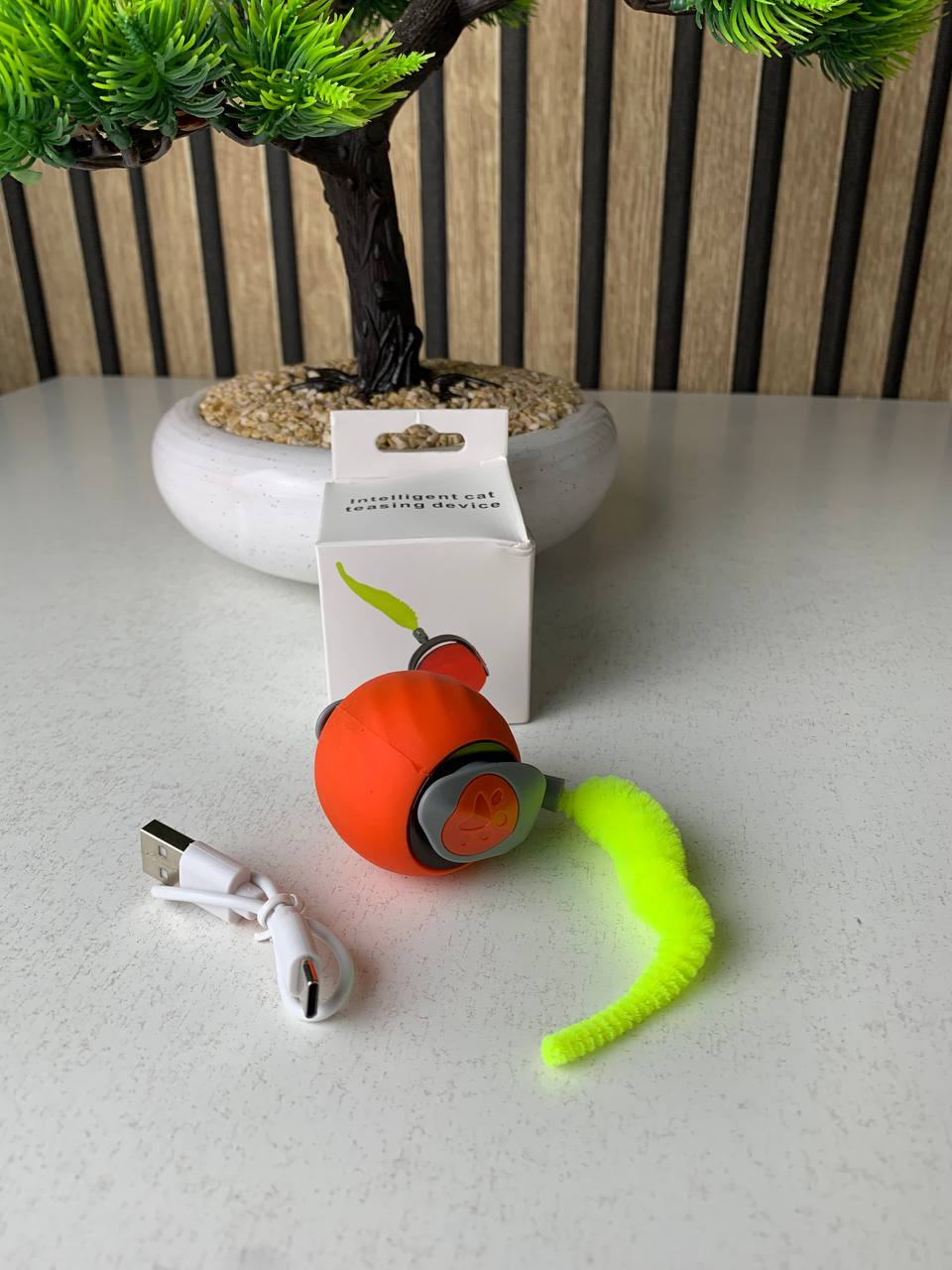Jouets interactifs pour chat boule roulante électrique – لعبة القطط الكرة المتدحرجة الكهربائية