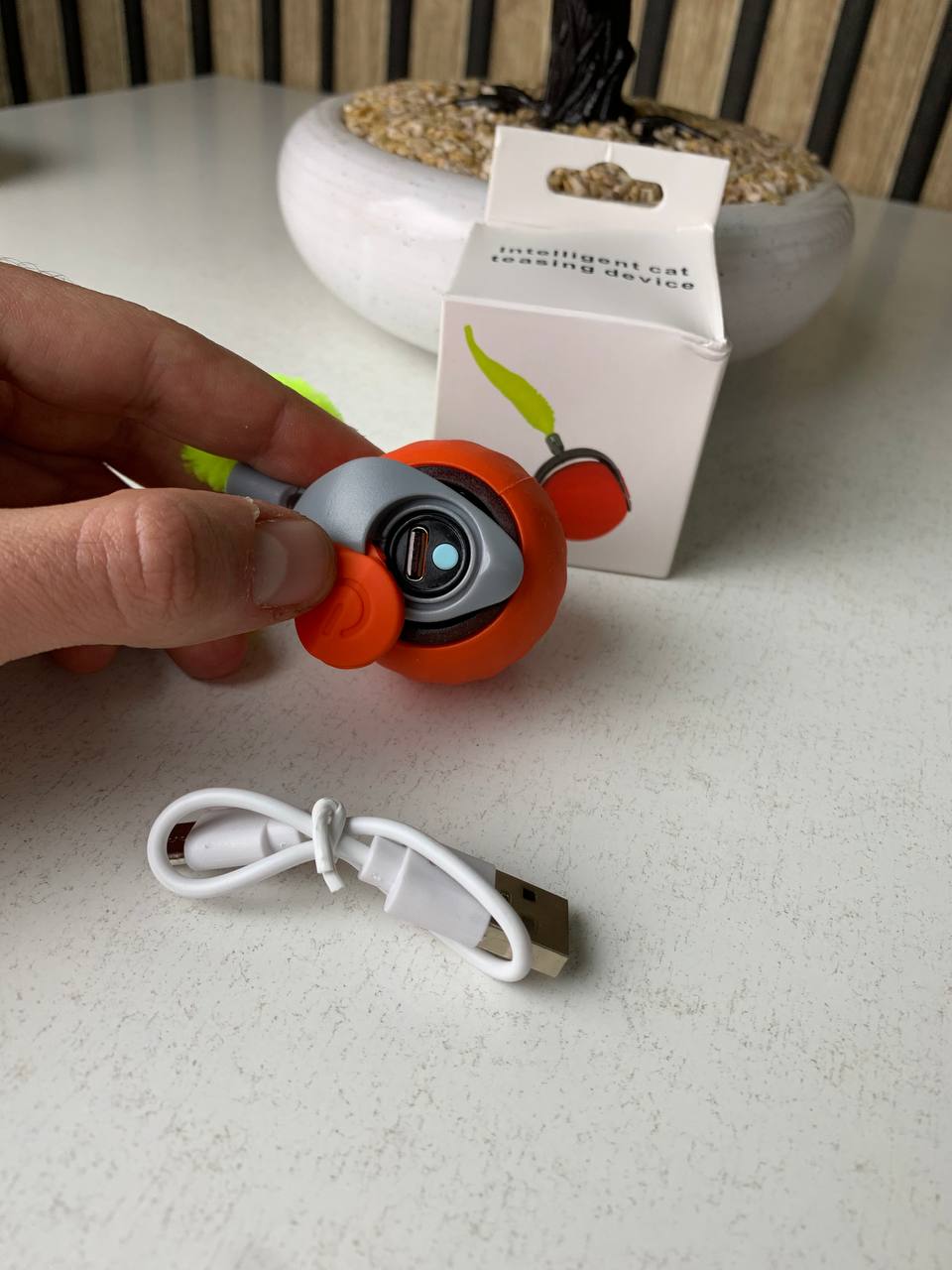 Jouets interactifs pour chat boule roulante électrique – لعبة القطط الكرة المتدحرجة الكهربائية