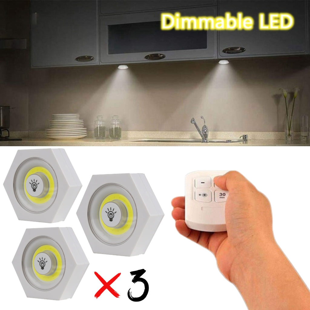 Kit de 3 lampes Led Hexagone sans fil avec télécommande تنزوت