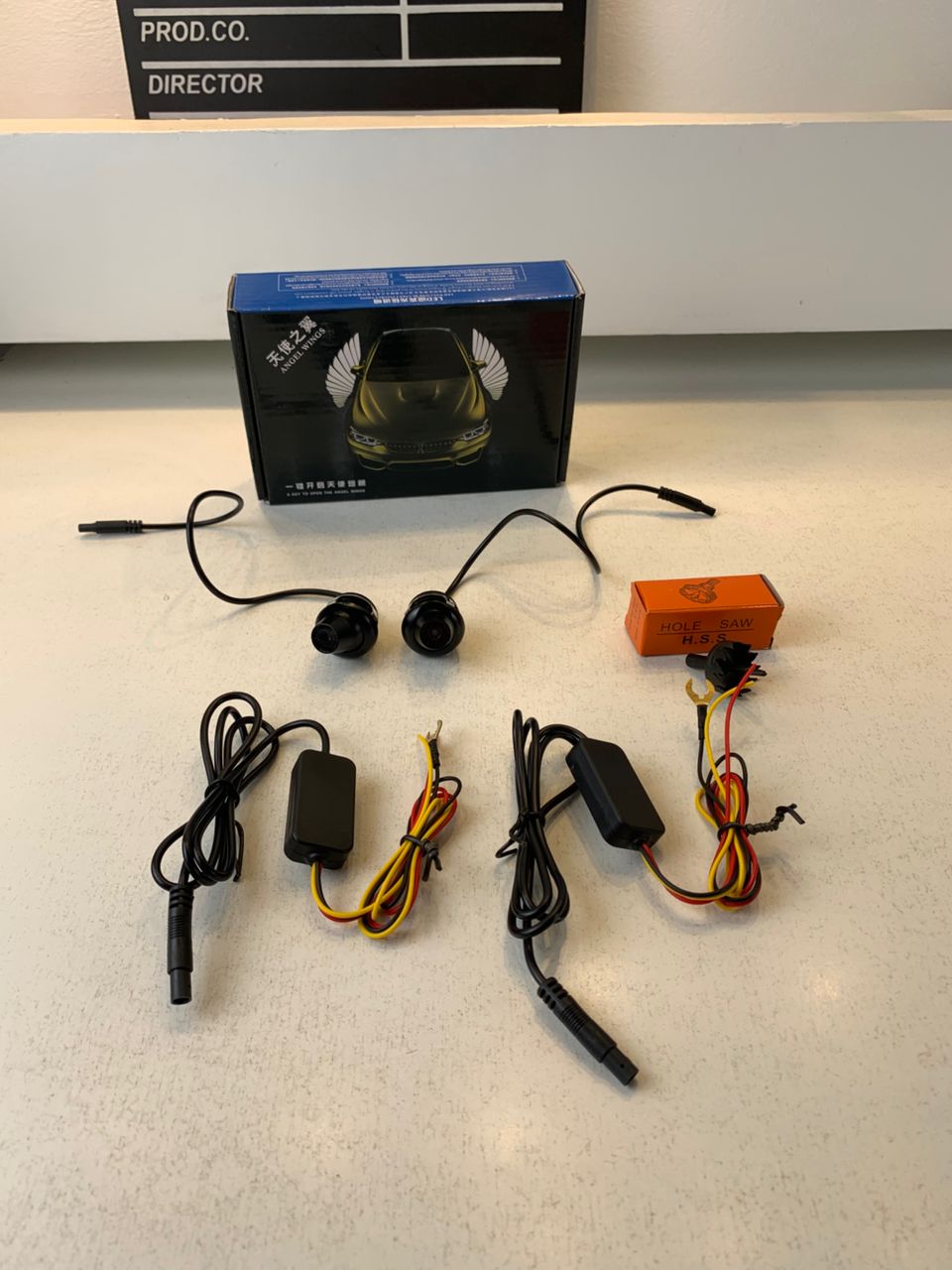 Projecteur LED en forme d’ailes d’ange pour rétroviseur latéral de voiture – أضواء خارجية للسيارة على شكل أجنحة
