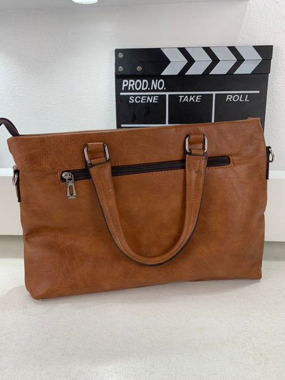 Cartable Homme en Simili Cuir Design Élégant Jeep 180551-12 Marron Clair – حقيبة جلدية لون بني فاتح