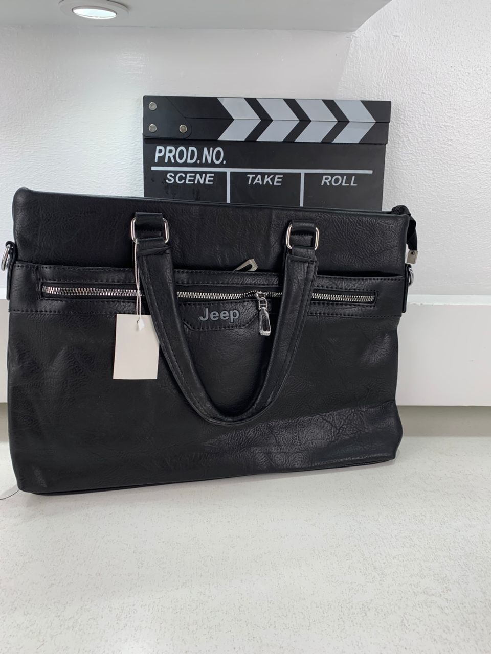 Cartable Homme en Simili Cuir Design Élégant Jeep 180551-12 Noir – حقيبة جلدية لون أسود