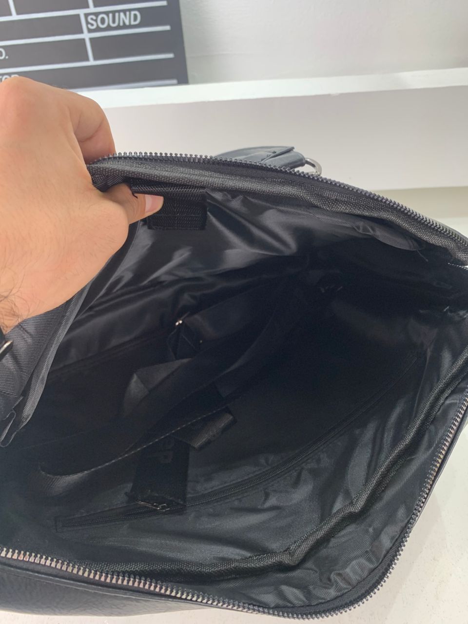 Cartable Homme en Simili Cuir Design Élégant Jeep Noir – حقيبة جلدية لون أسود